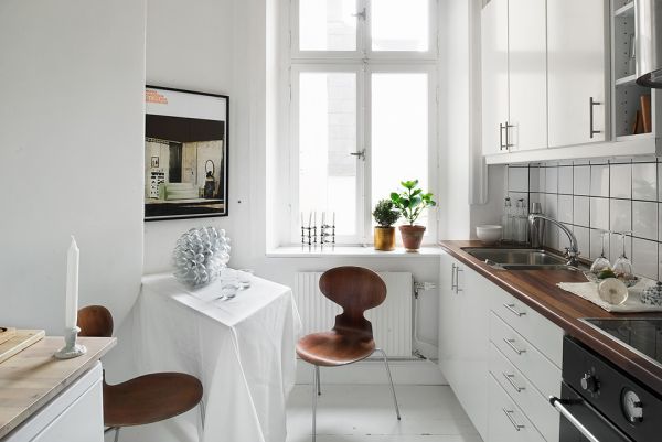 Thiết kế nội thất căn hộ 1 phòng theo phong cách Scandinavia - Một căn hộ màu trắng - Ảnh 4