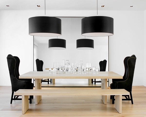 Những thiết kế phòng ăn màu trắng và đen đơn sắc đẹp tuyệt vời - 10