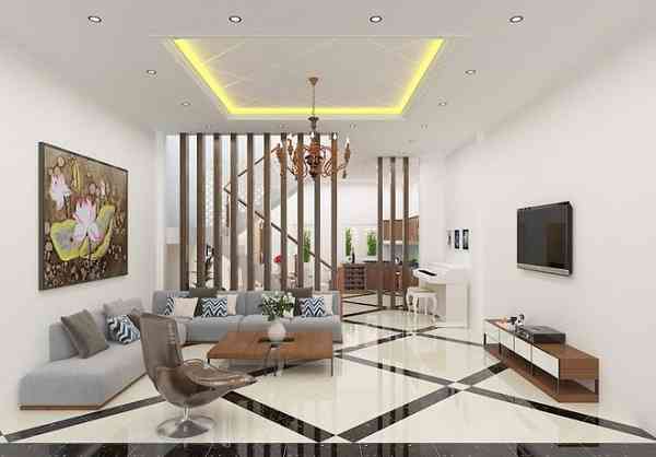35 Mẫu thiết kế nội thất phòng khách nhà ống 4m 5m đẹp hiện đại