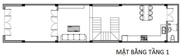 Bản vẽ tầng 1 mẫu nhà đẹp 3 tầng 4x16m hiện đại có tum