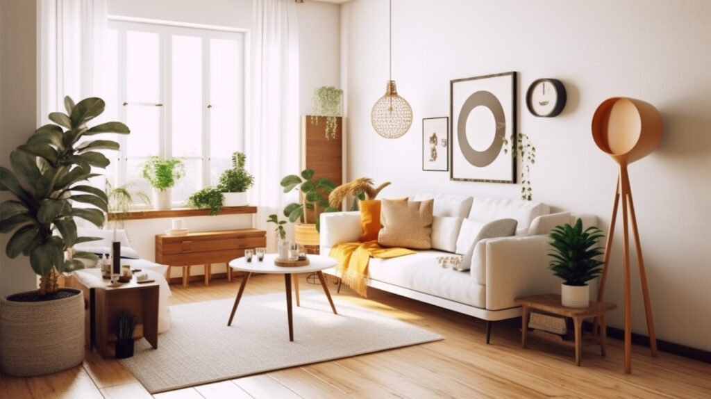 Learn tips for decorating minimalist living room, dining room, and bedroom in a one-bedroom apartment