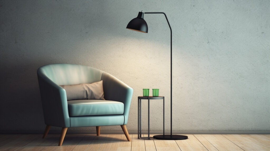 Minimalistic floor reading lamp showcasing sleek design and understated beauty 