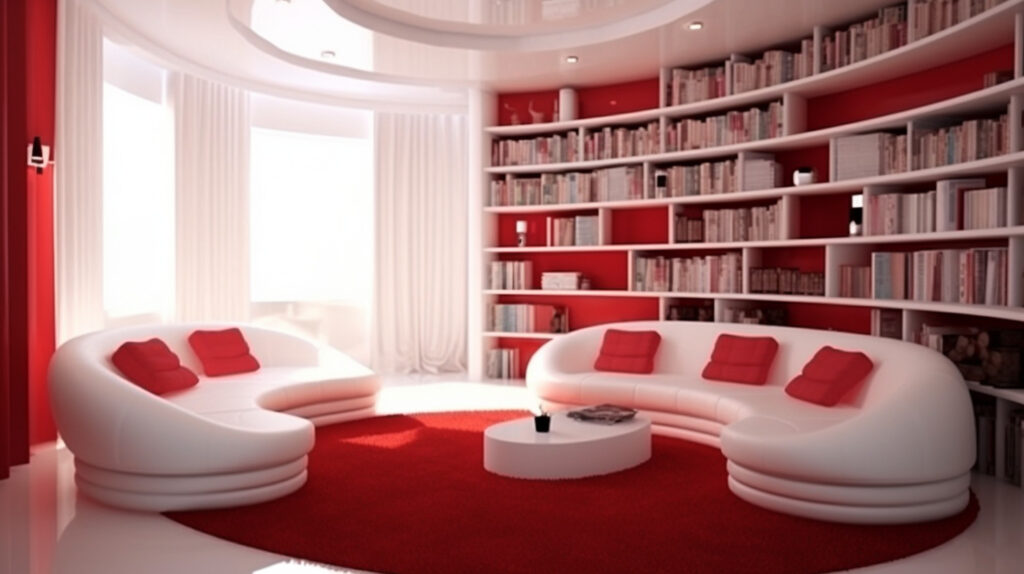 Tác động tâm lý của màu đỏ trong thiết kế nội thất phòng khách