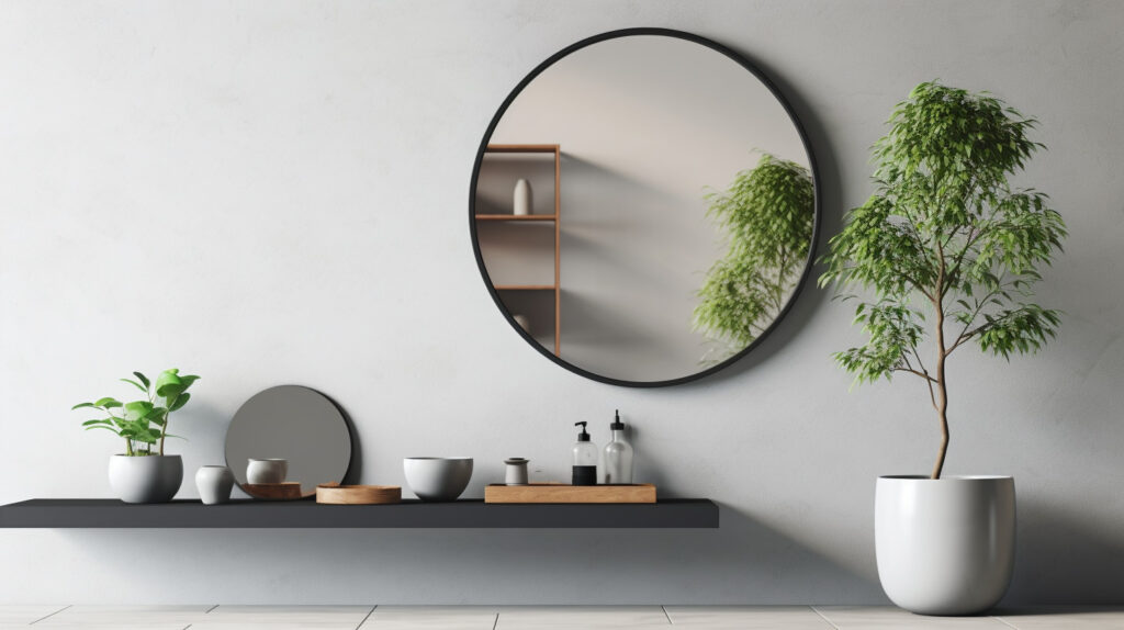Role of mirrors in creating an illusion of space in minimalist design