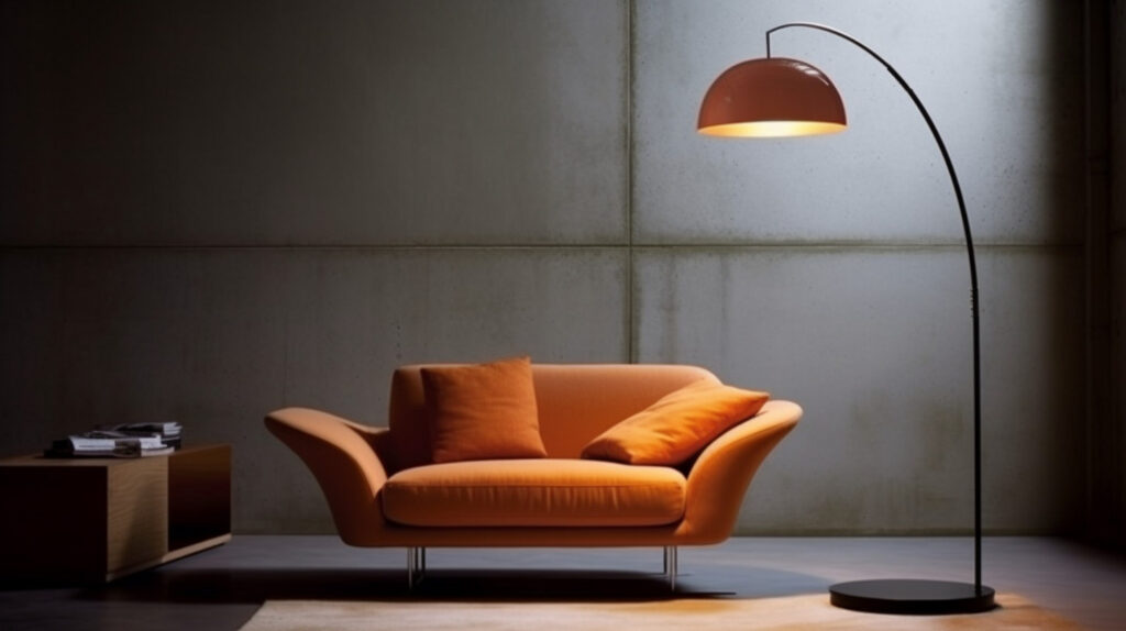 Streamlined and modern floor reading lamp with a minimalist design aesthetic