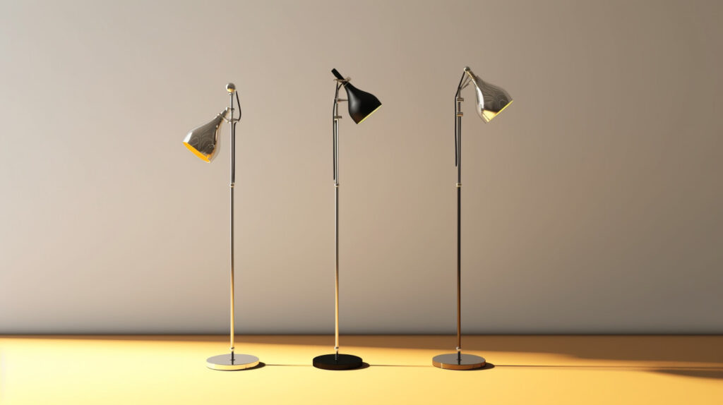 Stylish and versatile floor reading lamp adaptable to various interior designs