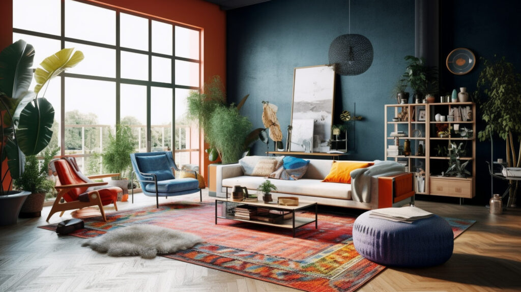 Đa dạng các loại thảm phòng khách trưng bày các vật liệu và phong cách khác nhau
