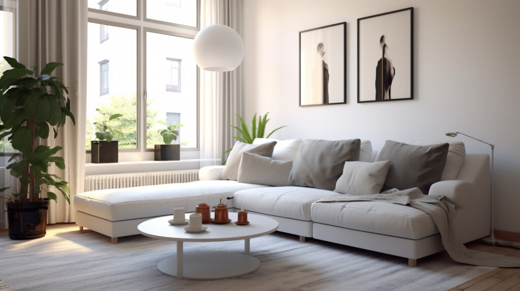 Varie tipologie di divani bianchi adatti a diversi stili di salotto