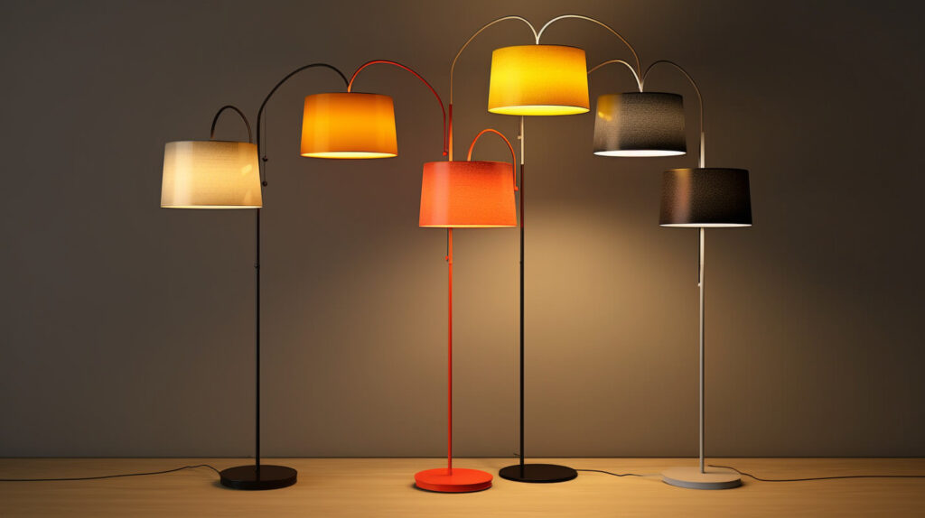 Versatile six-way floor reading lamp providing customizable lighting options 