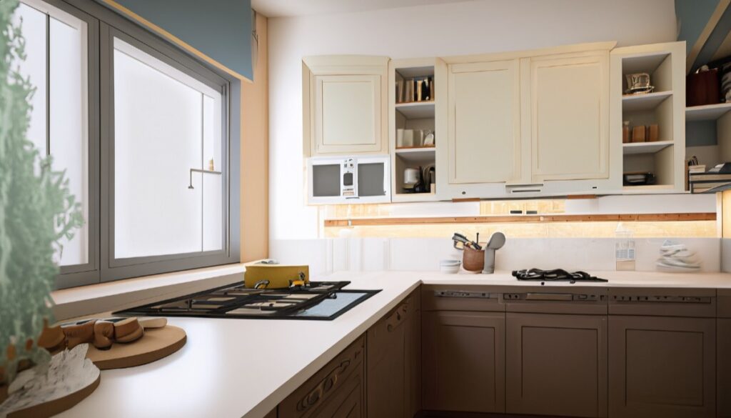 Aesthetic kitchen design focusing on kitchen cabinets