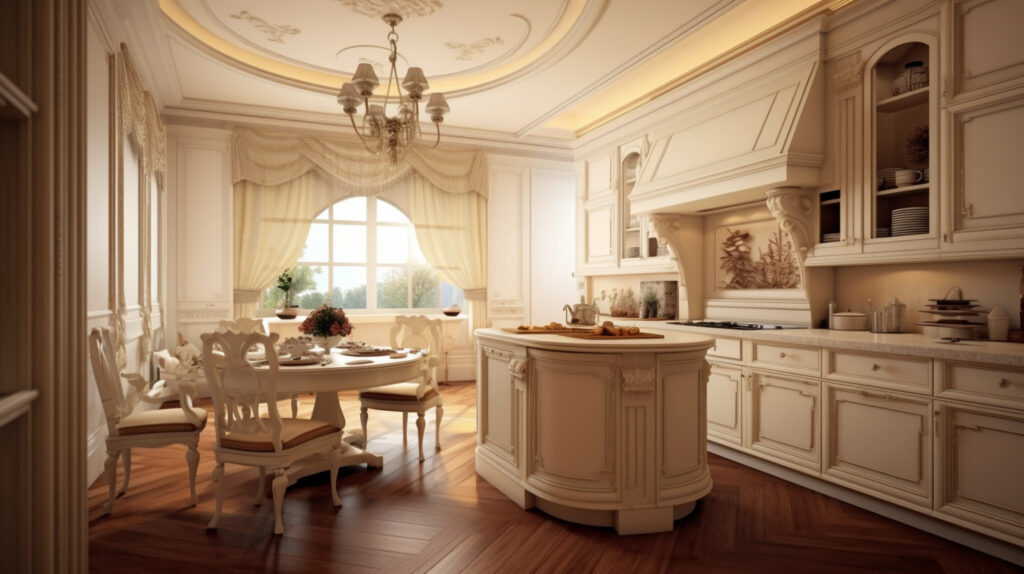 Classic kitchen with additional design elements