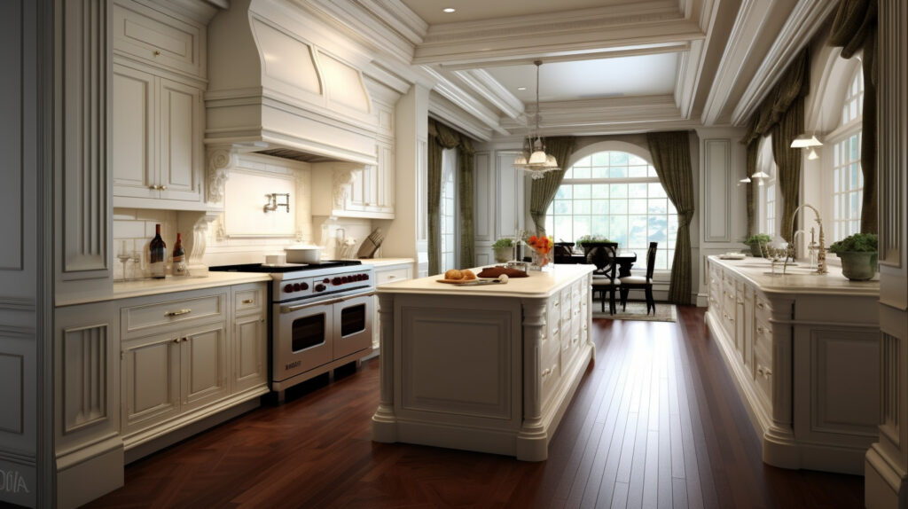 Classic kitchen with crown molding