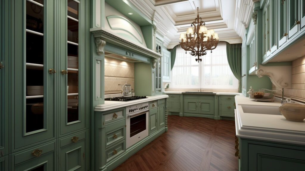 Classic kitchen with detailed hardware
