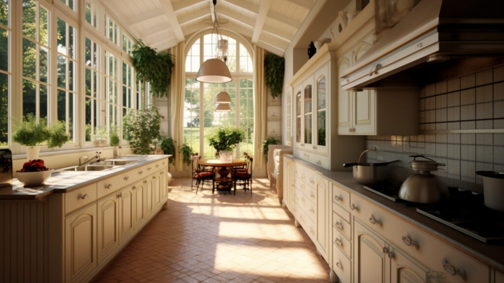 Classic kitchen with natural lighting 