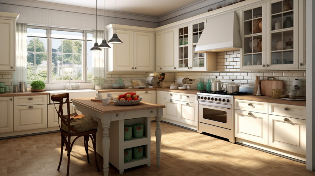 Classic kitchen with simple cabinet styles