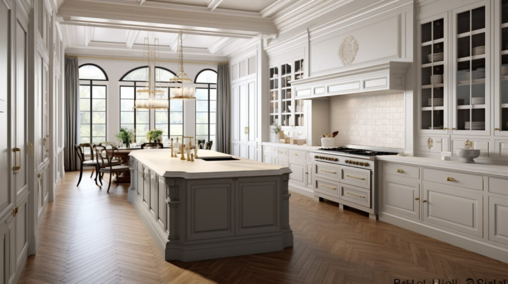 Classic kitchen with timeless materials and finishes 