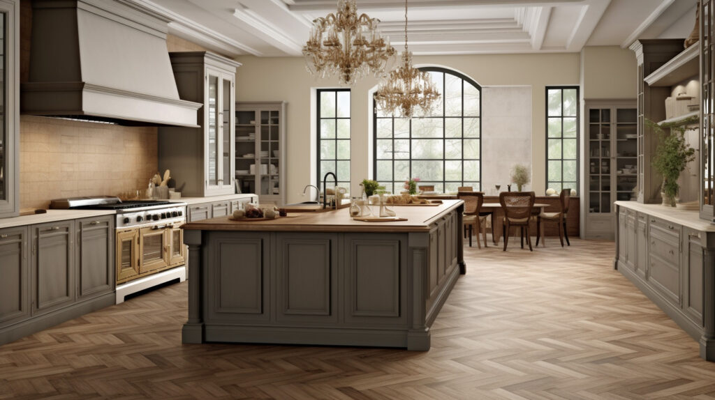 Classic kitchen with timeless materials and finishes 