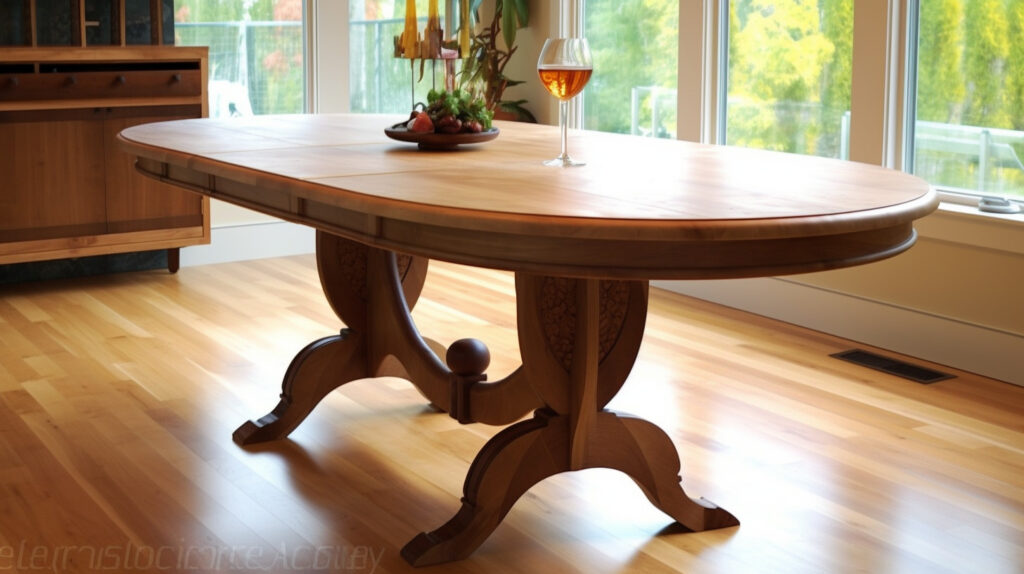 Classic solid wood kitchen table