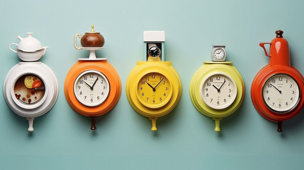 Collection of unique and cool kitchen clocks