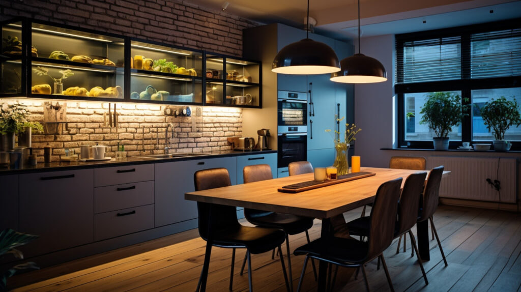 Migliorare le cucine a parete unica con luci eleganti e funzionali