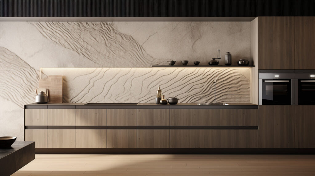 Incorporare texture e pattern nelle cucine a parete unica