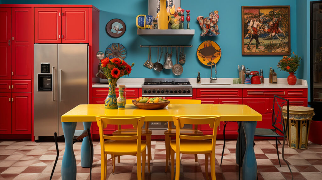 Infondere colore e stile eclettico nelle cucine a parete unica