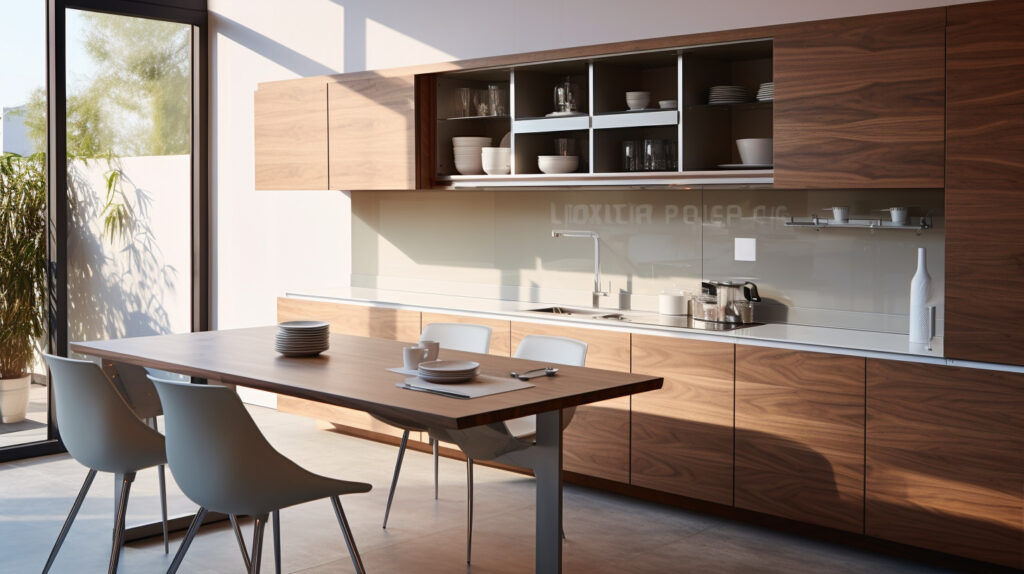 Massimizzazione dello spazio e versatilità: tavolo a ribalta o prolunga del piano nelle cucine a parete unica