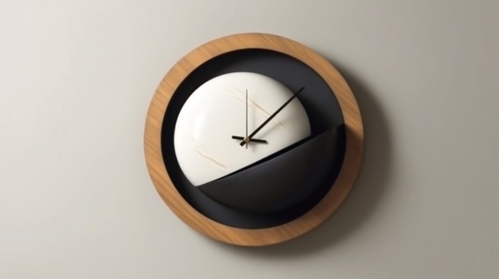 Modern kitchen clock with sleek design