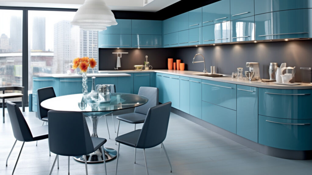 Modern marvel of blue kitchen design