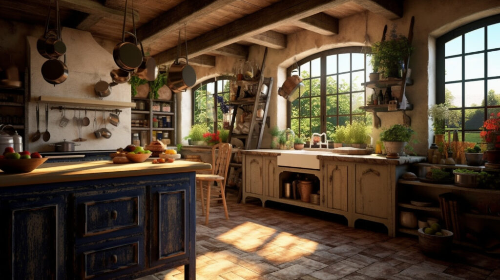 Modern rustic country-style kitchen 