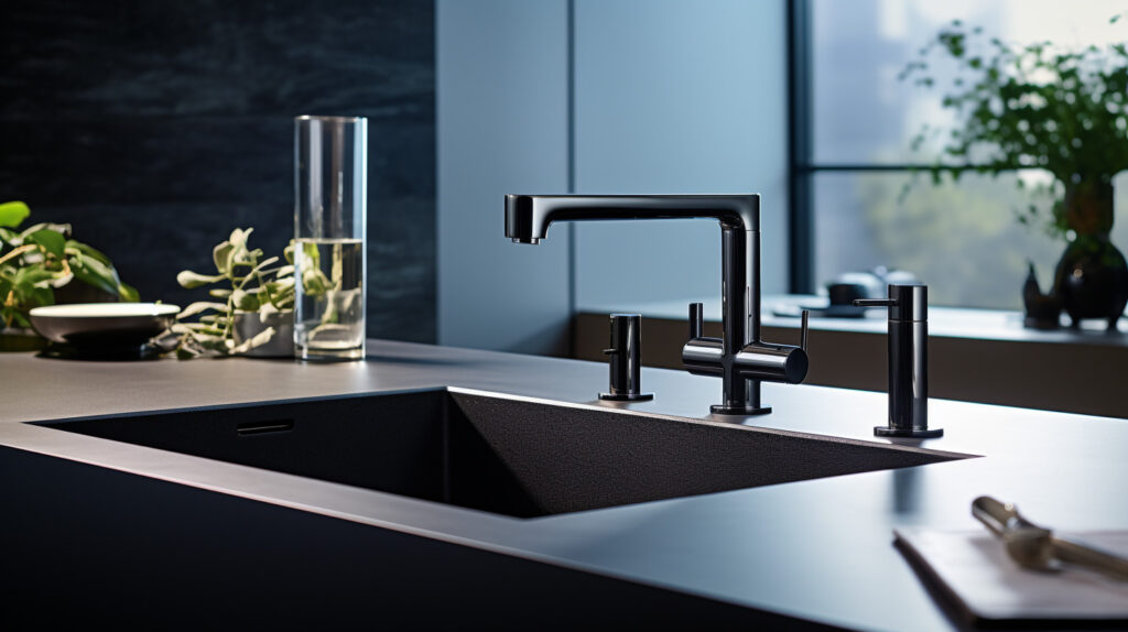 Sleek and Minimalist Kitchen Faucet - Clean lines and contemporary design for a modern kitchen