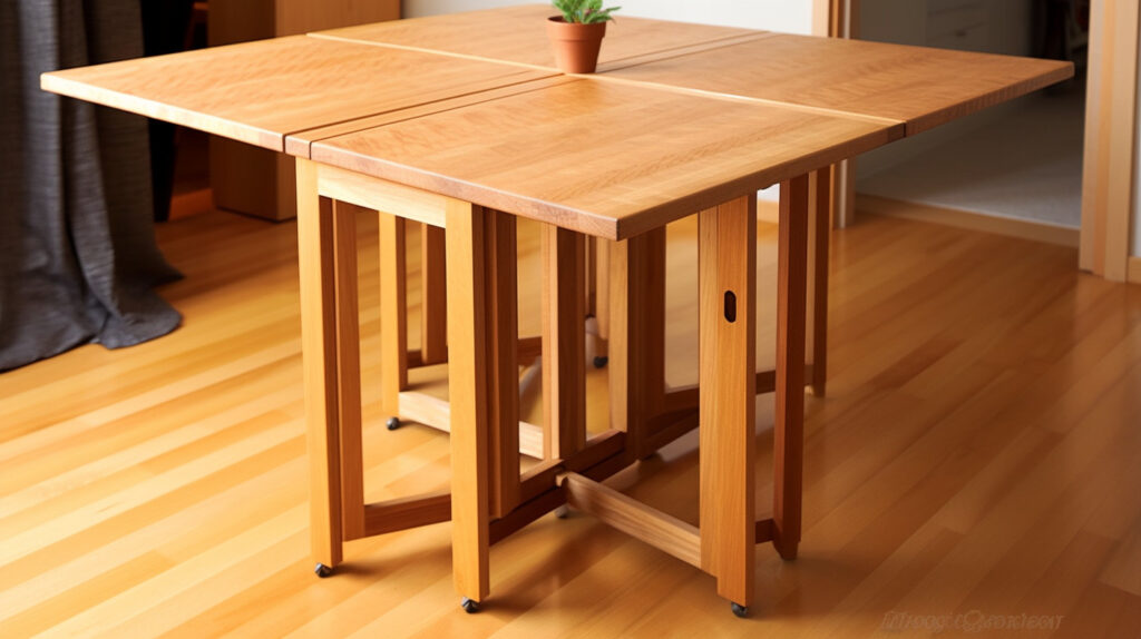Square folding kitchen table 