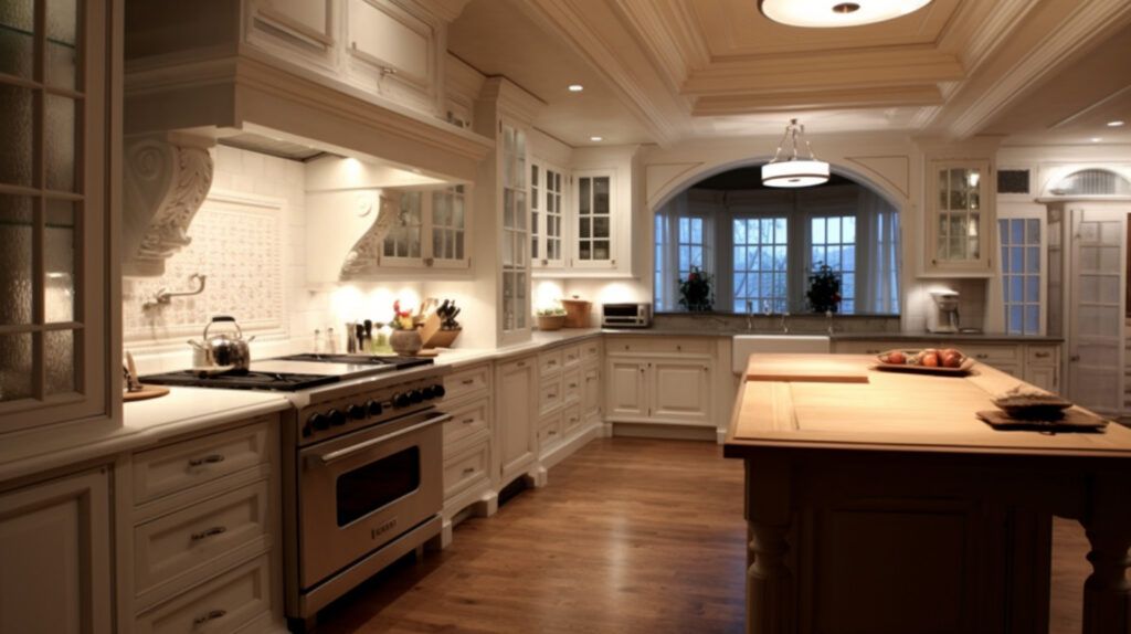 Traditional kitchen design incorporating modern elements