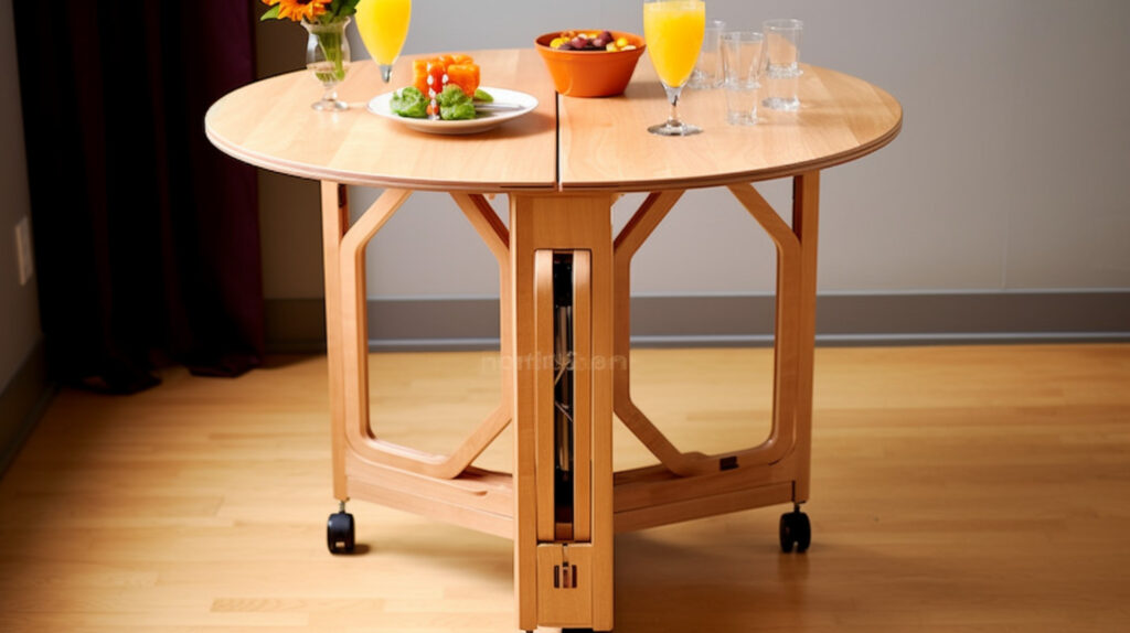 Versatile and adaptable folding kitchen table