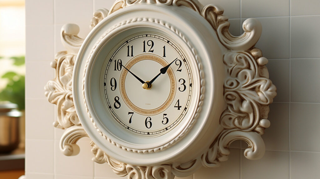Vintage kitchen clock with classic design 